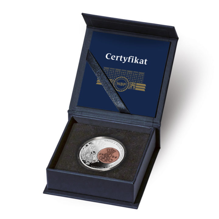 History of the Polish Coin - Stanisław August's Grosz from Domestic Copper 20 zł Silver 2024 Proof