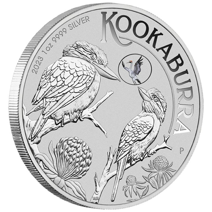 Kookaburra with Brolga 1 oz Silver 2023 Privy Mark (Brisbane Money Expo Anda Special)