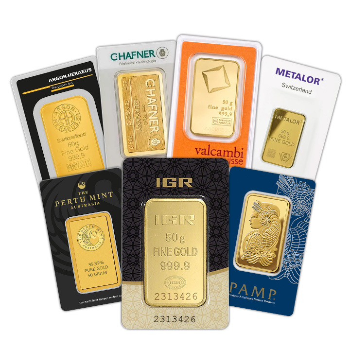 LBMA 50 gram gold bar