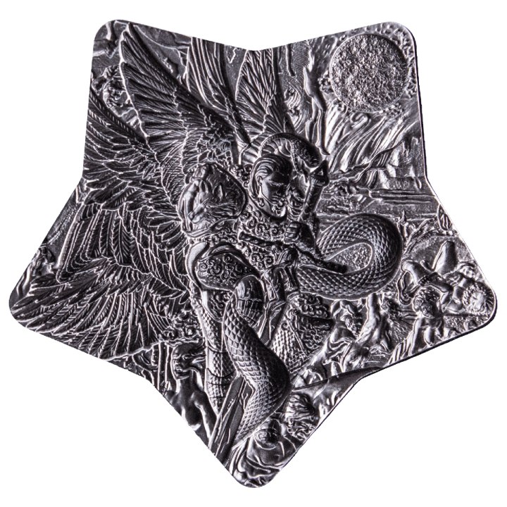 Lucifer 2 oz Silver 2023 Stackable High Relief Antiqued 