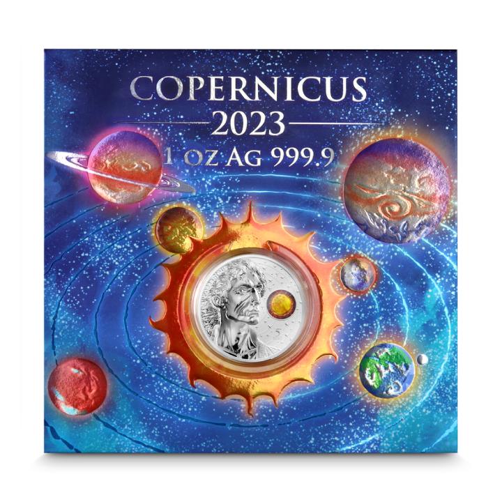 Malta: Copernicus colored 1 oz Silver 2023