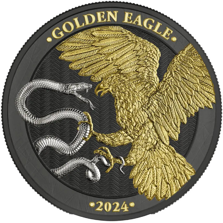 Malta: Golden Eagle 1 oz Silver 2024 Gilded