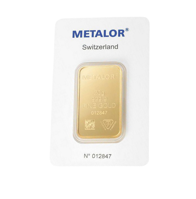 Metalor: Gold Bar 20 gram LBMA