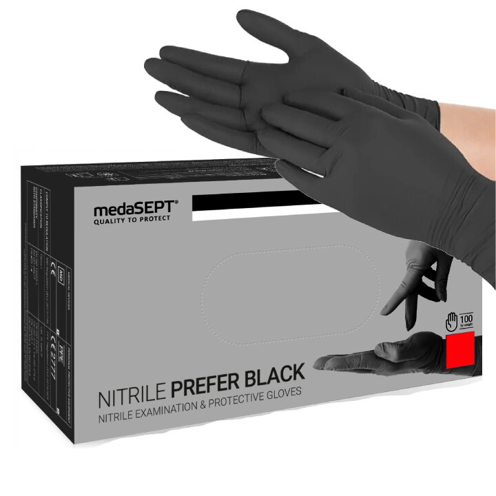 Nitrile gloves for numismatics L (black) 100 pcs