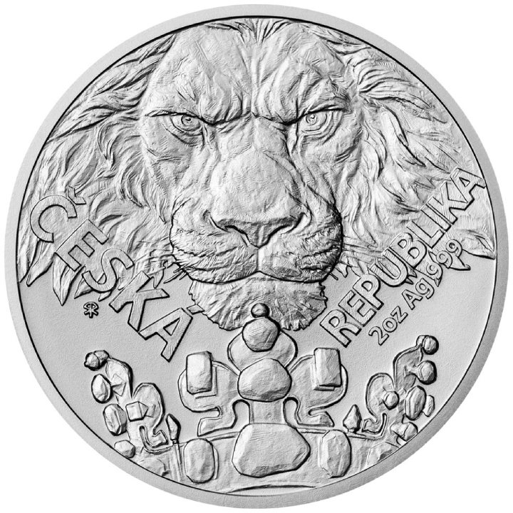 Niue: Czech Lion 2 oz Silver 2023