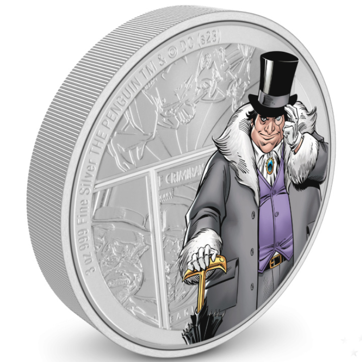 Niue: DC Villains - The Penguin coloured 3 oz Silver 2023 Proof