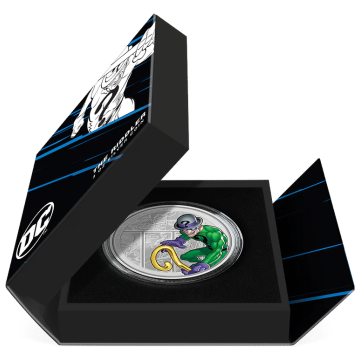 Niue: DC Villains - The Riddler colored 3 oz Silver 2023 Proof