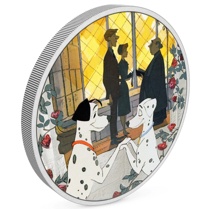 Niue: Disney 101 Dalmatians - Love coloured 1 oz Silver 2022 Proof