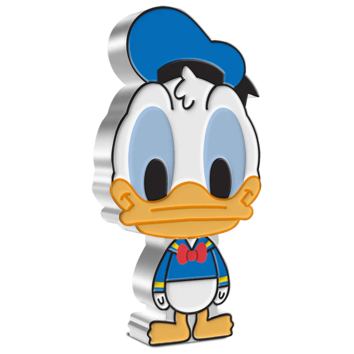 Niue: Disney Chibi - Donald Duck colored 1 oz Silver 2021 Proof 