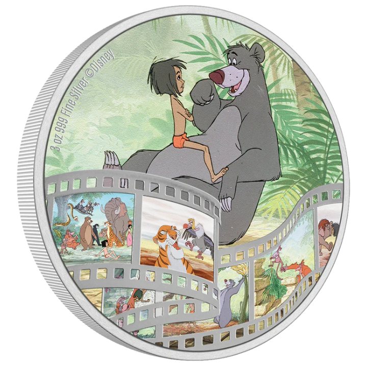 Niue: Disney Cinema Masterpieces - Jungle Book colored 3 oz Silver 2022 Proof