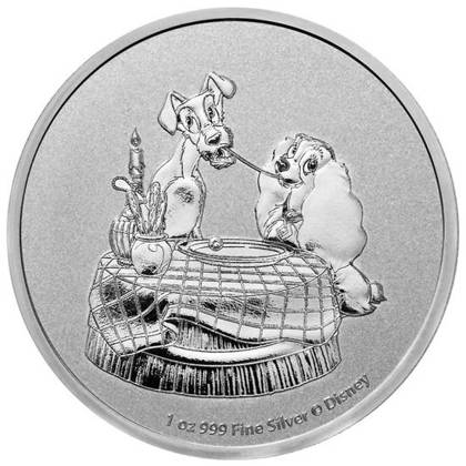 Niue: Disney - Lady and the Tramp 1 oz Silver 2022