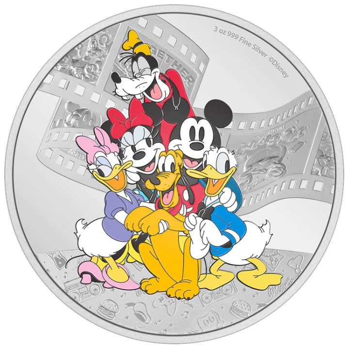 Niue: Disney Mickey & Friends -The Sensational Six colored 3 oz Silver 2023 Proof