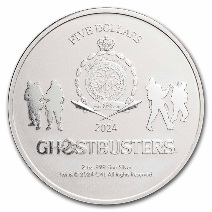 Niue: Ghostbusters - Slimer coloured 2 oz Silver 2024 