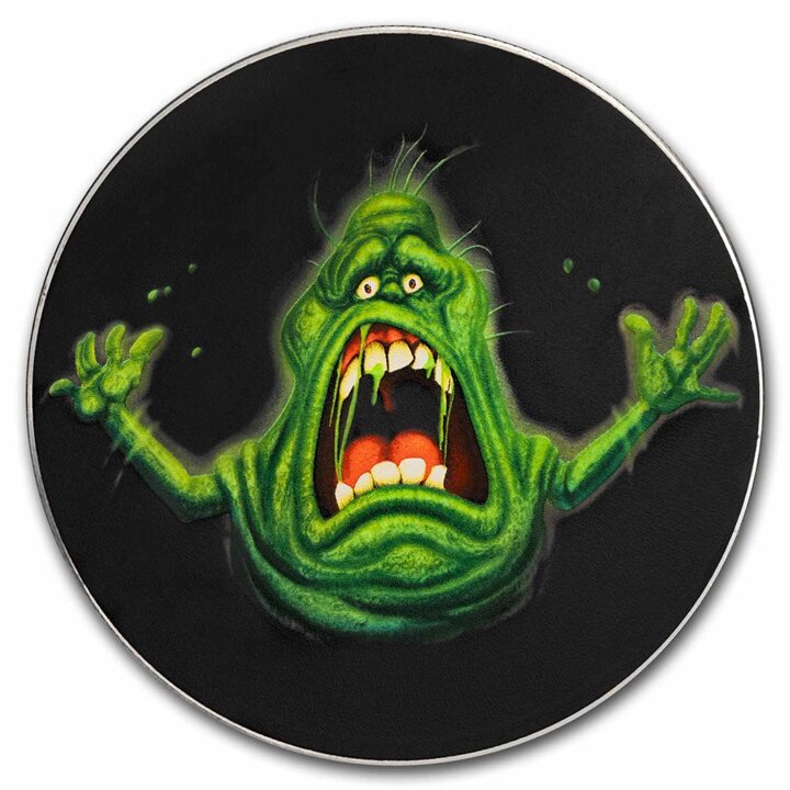 Niue: Ghostbusters - Slimer coloured 2 oz Silver 2024 