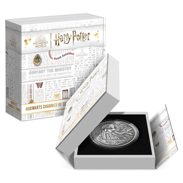 Niue: Harry Potter - Hogwarts Chamber of Secrets 1 oz Silver 2023 Antique Finish