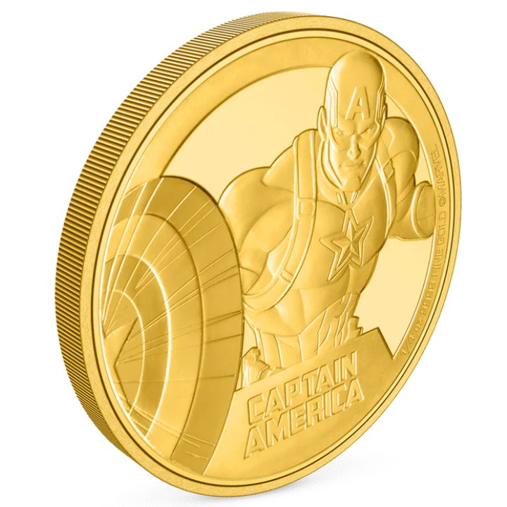 Niue: Marvel - Captain America 1/4 oz Gold 2023 Proof