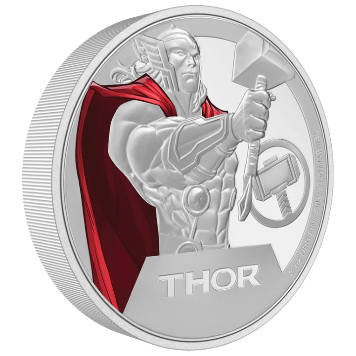 Niue: Marvel - Thor colored 3 oz Silver 2023 Proof