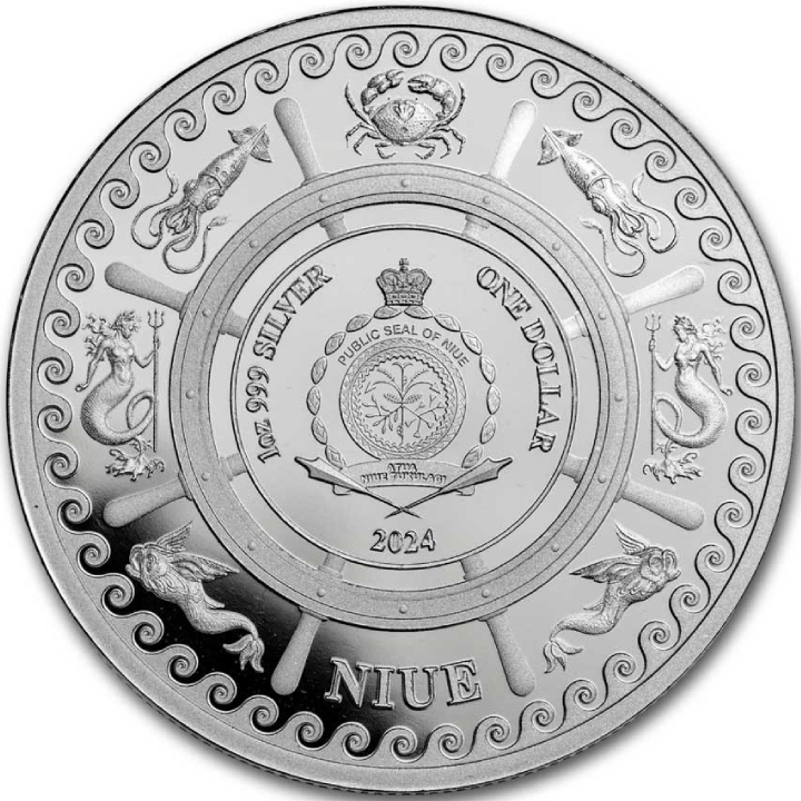 Niue: Mythical Creatures - Sea Serpent 1 oz Silver 2024