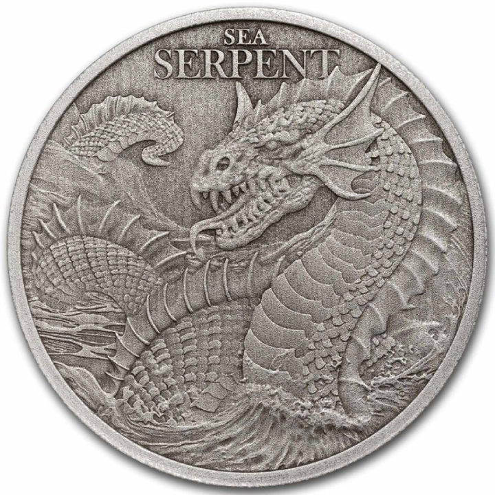 Niue: Mythical Creatures - Sea Serpent 1 oz Silver 2024 Antiqued Coin