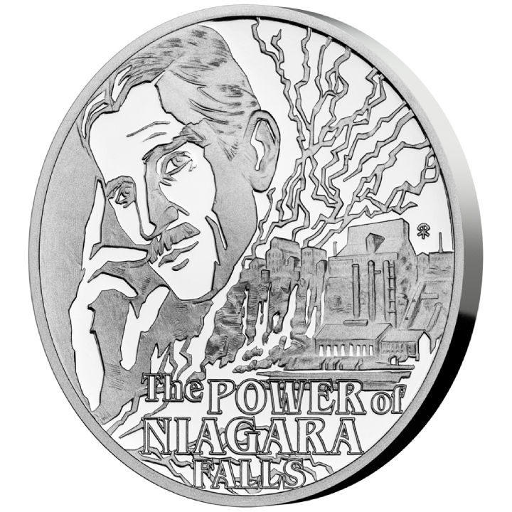 Niue: Nikola Tesla - Niagara Falls $1 Silver 2023 Proof