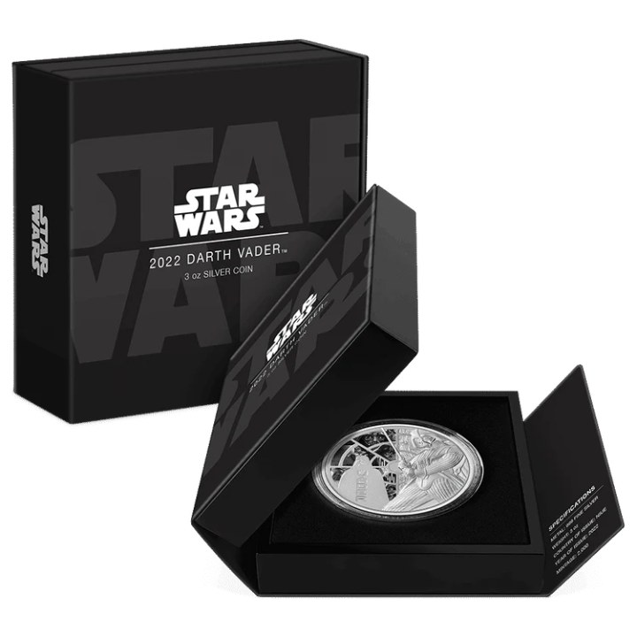 Niue: Star Wars - Darth Vader colored 3 oz Silver 2022 Proof