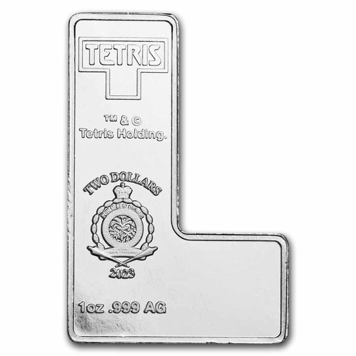 Niue: Tetris - J-Tetrimino Block 1 oz Silver 2023