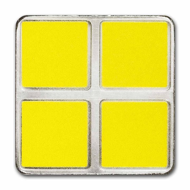 Niue: Tetris - O-Tetrimino Block colored 1 oz Silver 2023 (yellow)
