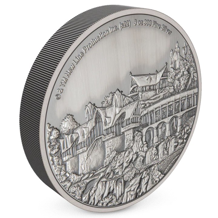 Niue: The Lord of the Rings - Rivendell 3 oz Silver 2022 Antique Finish