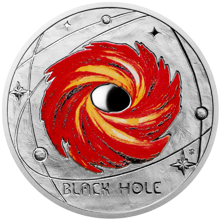 Niue: The Milky Way - Black Hole colored $1 Silver 2023 Proof