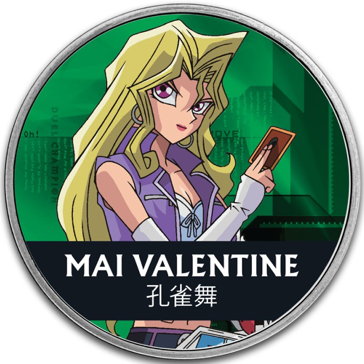 Niue: Yu-Gi-Oh! Mai Valentine coloured 1 oz Silver 2024 Slab