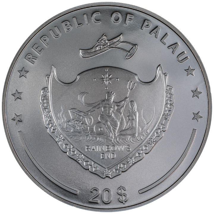 Palau: Ferryman of the Dead - Charon colored 3 ounce Silver 2023 Black Proof Ultra High Relief