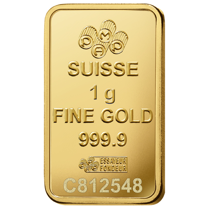 Pamp Suisse Fortuna Veriscan 1 gram Gold Bar LBMA