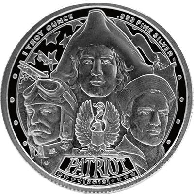 Patriot II: World War I 1 oz Silver 2019 Prooflike Round