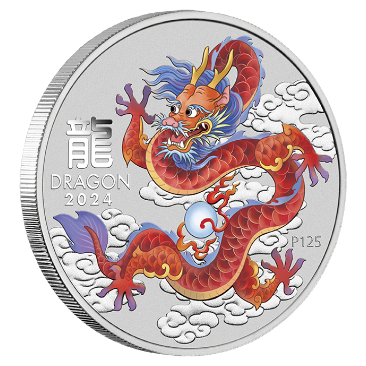 Perth Mint: Lunar III- Year of the Dragon 1/2 oz Silver 10 Coin Set 2024