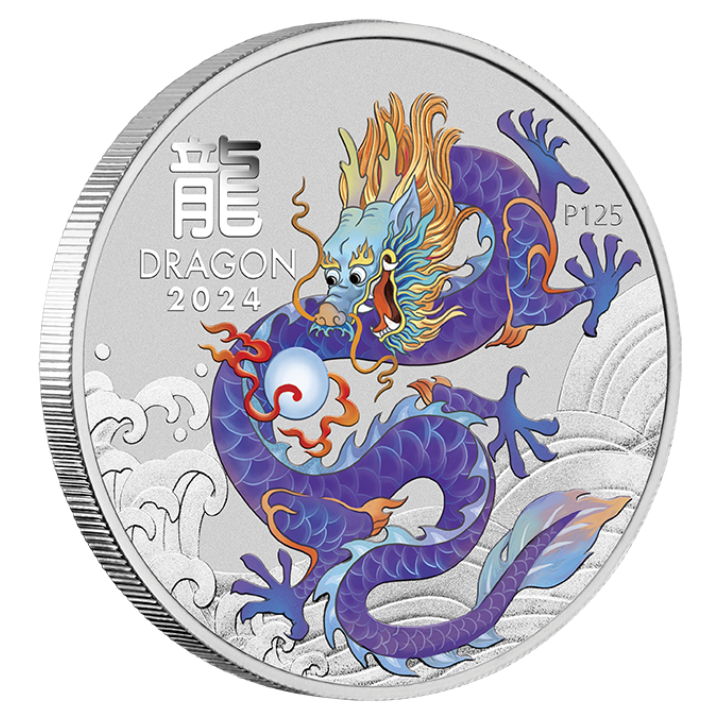 Perth Mint: Lunar III- Year of the Dragon 1/2 oz Silver 10 Coin Set 2024