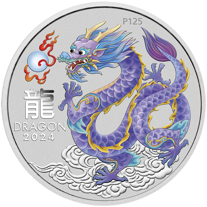 Perth Mint: Lunar III- Year of the Dragon 1/2 oz Silver 10 Coin Set 2024