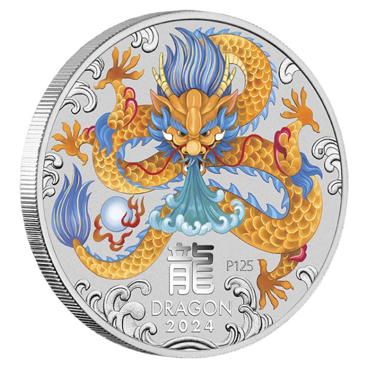 Perth Mint: Lunar III- Year of the Dragon 1/2 oz Silver 10 Coin Set 2024