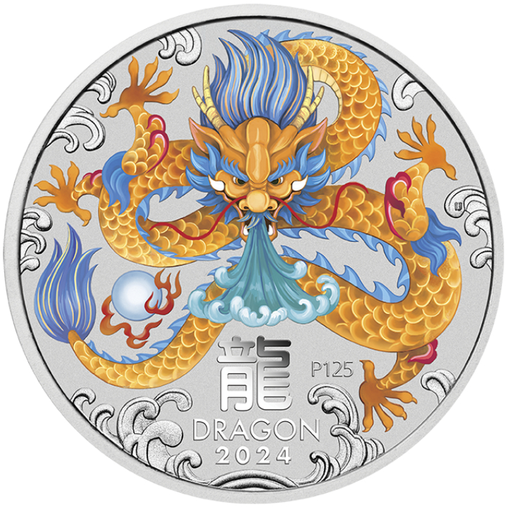 Perth Mint: Lunar III- Year of the Dragon 1/2 oz Silver 10 Coin Set 2024