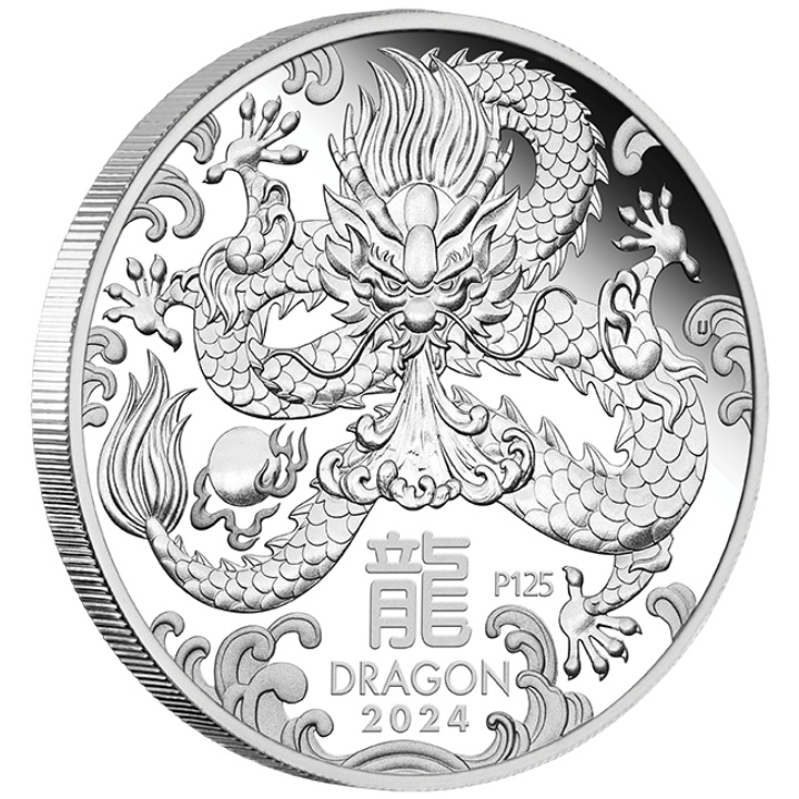 Perth Mint: Lunar III - Year of the Dragon 1/2 oz Silver 2024 Proof