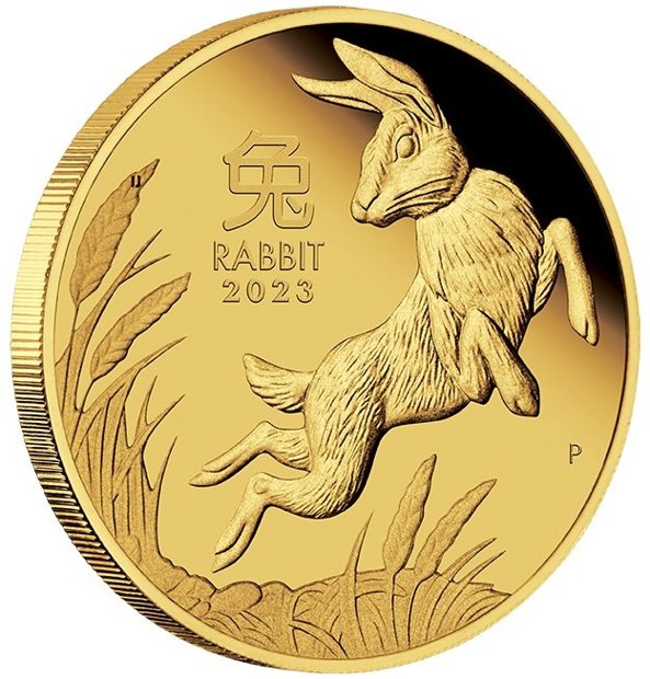 Perth Mint: Lunar III - Year of the Rabbit 1/4 oz Gold 2023 Proof