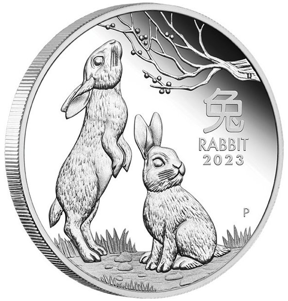 Perth Mint: Lunar III - Year of the Rabbit 1 oz Silver 2023 Proof