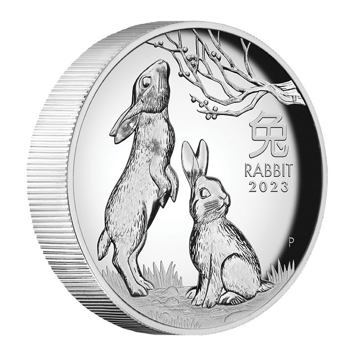 Perth Mint: Lunar III - Year of the Rabbit 1 oz Silver 2023 Proof High Relief 