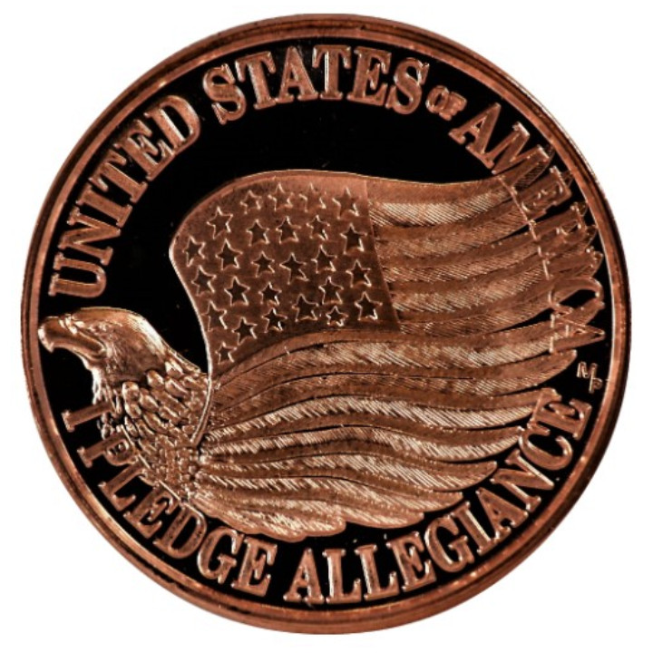 Pledge of Allegiance 1 ounce Copper