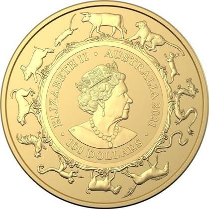 Royal Australian Mint: Lunar- Year of the Ox 1 oz Gold 2021