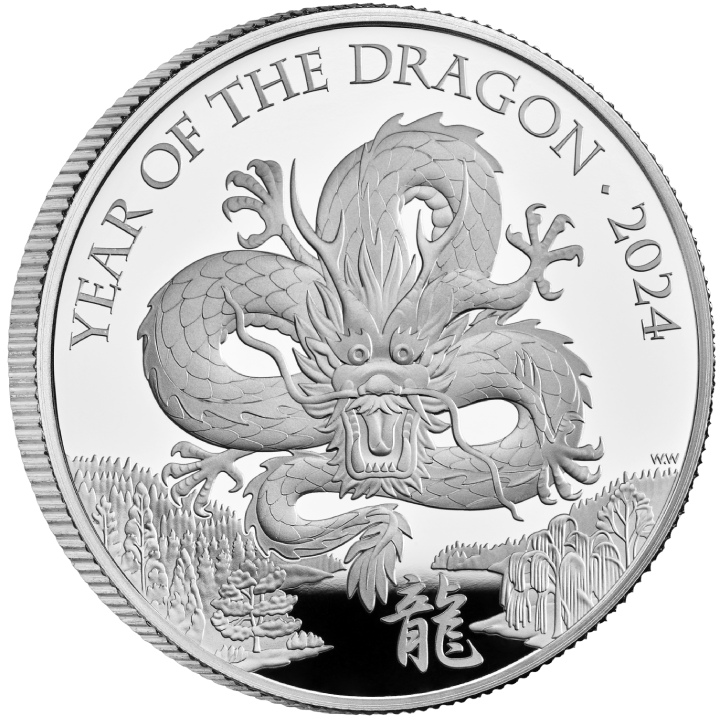 Royal Mint Lunar: Year of the Dragon 1 oz Silver 2024 Proof