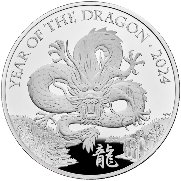 Royal Mint Lunar: Year of the Dragon 1000 grams Silver 2024 Proof