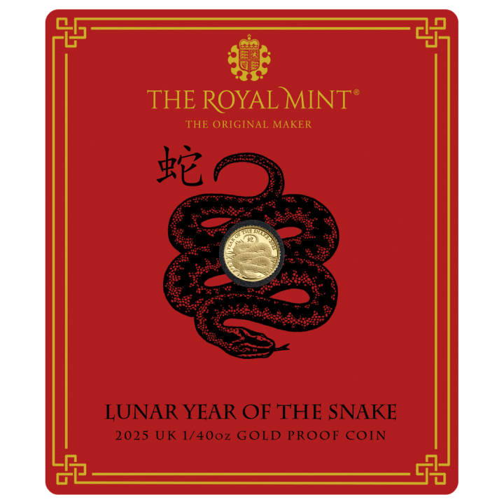 Royal Mint Lunar: Year of the Snake 1/40 oz Gold 2025 Proof