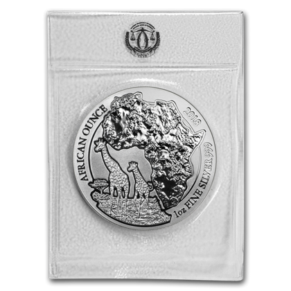 Rwanda: African Ounce - Giraffe 1 oz Silver 2018