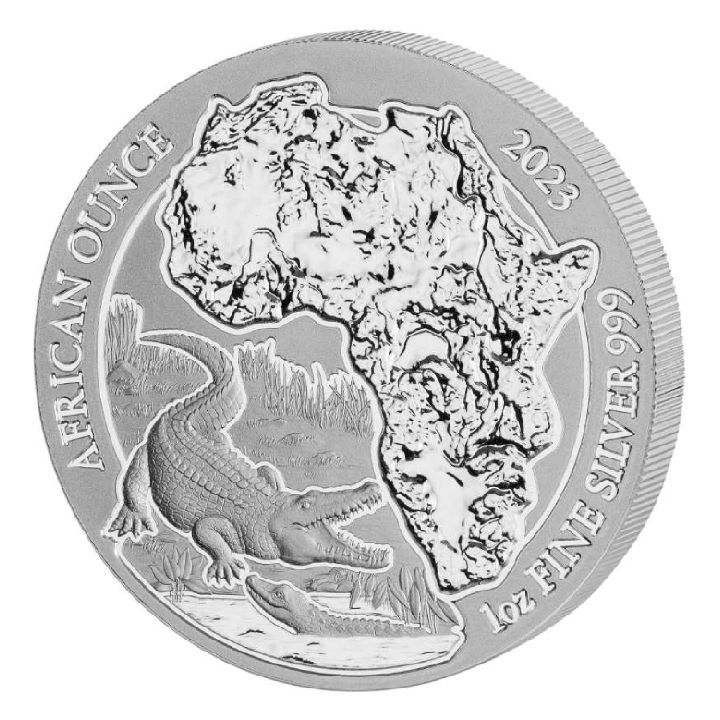 Rwanda: African Ounce - Nile Crocodile 1 oz Silver 2023