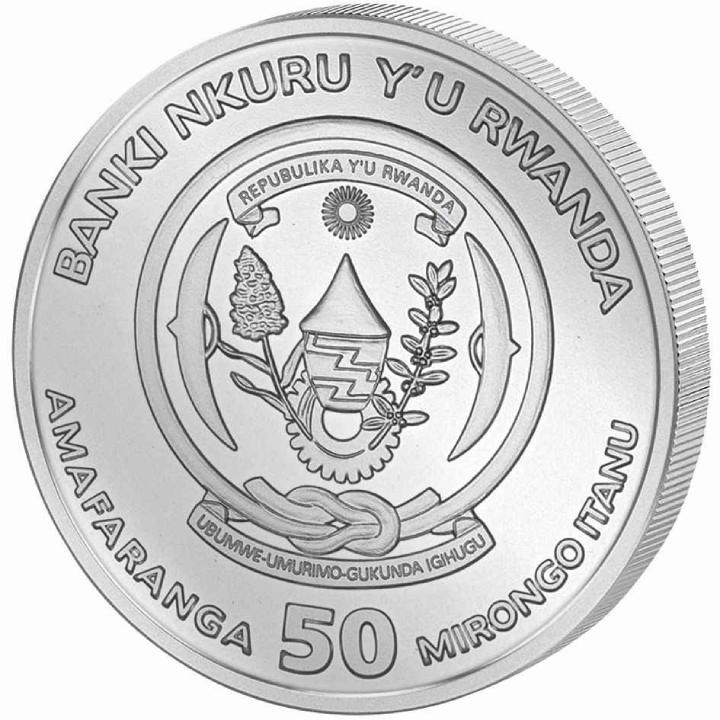 Rwanda: Lunar - Year of the Dragon 1 oz Silver 2024